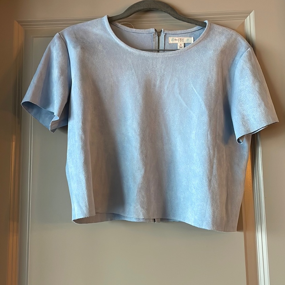 velvet blue top